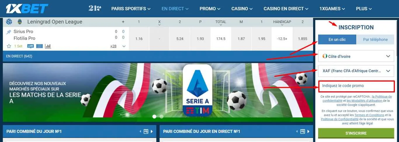 Obtenir code promo 1xBet gratuit