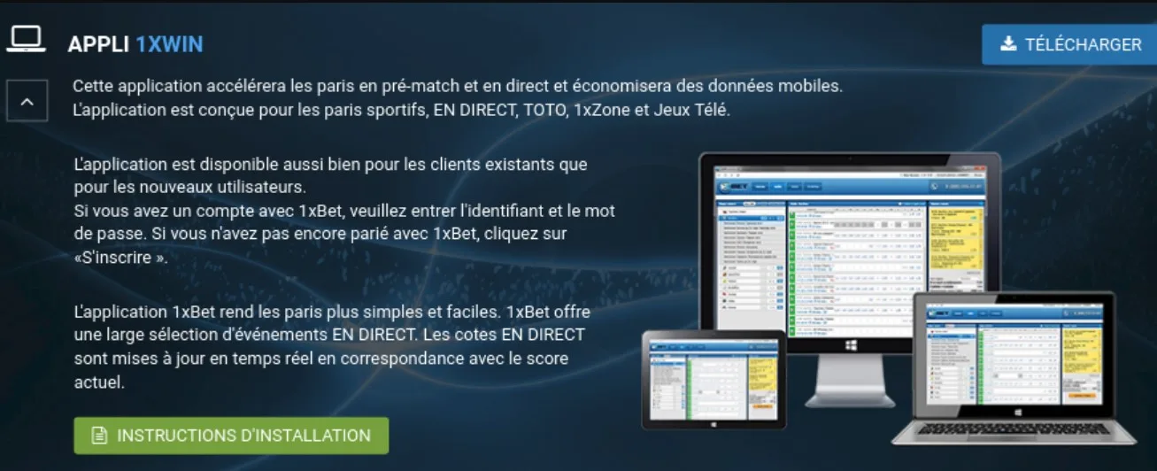 Comment installer 1xBet apk pour pc